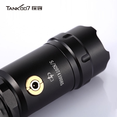 TANK007探客超亮手電筒正品超亮LED遠射直充自駕游執(zhí)勤手電筒TC01